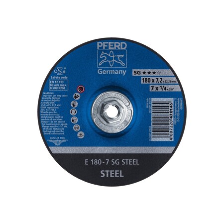 Pferd Grinding Wheel, Type 27, 7" x 1/4 61044